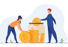 A couple saving money